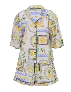 Cotton Modal Postcard Print Shortie Set