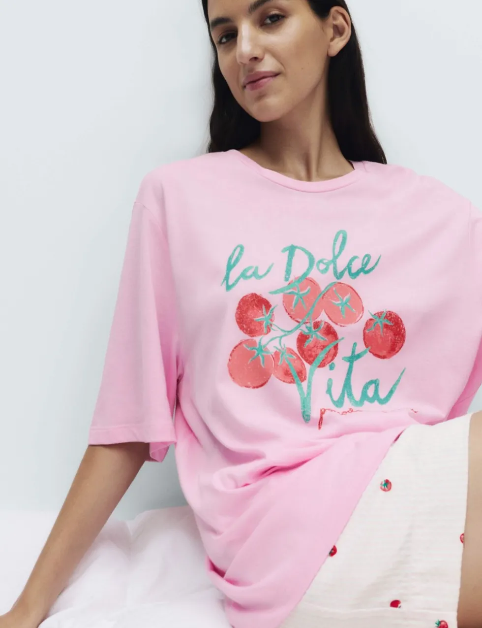 Cotton Modal Print Pyjama Top
