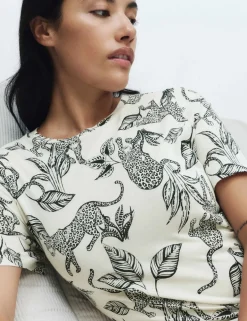 Cotton Modal Printed Long Nightdress