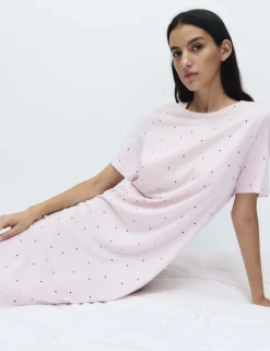 Cotton Modal Printed Long Nightdress
