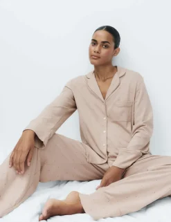 Cotton Modal Printed Revere Pyjama Set