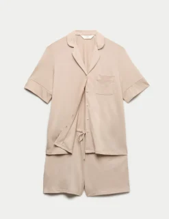 Cotton Modal Revere Shortie Pyjama Set