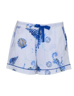 Cotton Modal Sea Horse Print Shorts