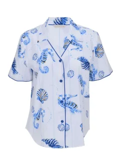 Cotton Modal Sea Horse Pyjama Top