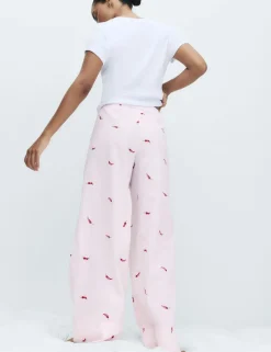 Cotton Modal Seersucker Chilli Pyjama Bottoms
