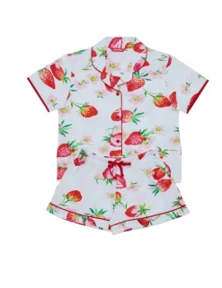 Cotton Modal Strawberry Pyjamas (2-13 Yrs)