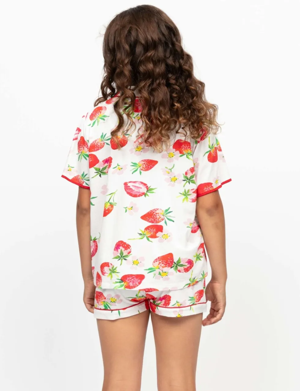 Cotton Modal Strawberry Pyjamas (2-13 Yrs)