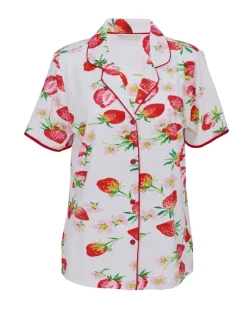 Cotton Modal Strawberry Pyjama Top