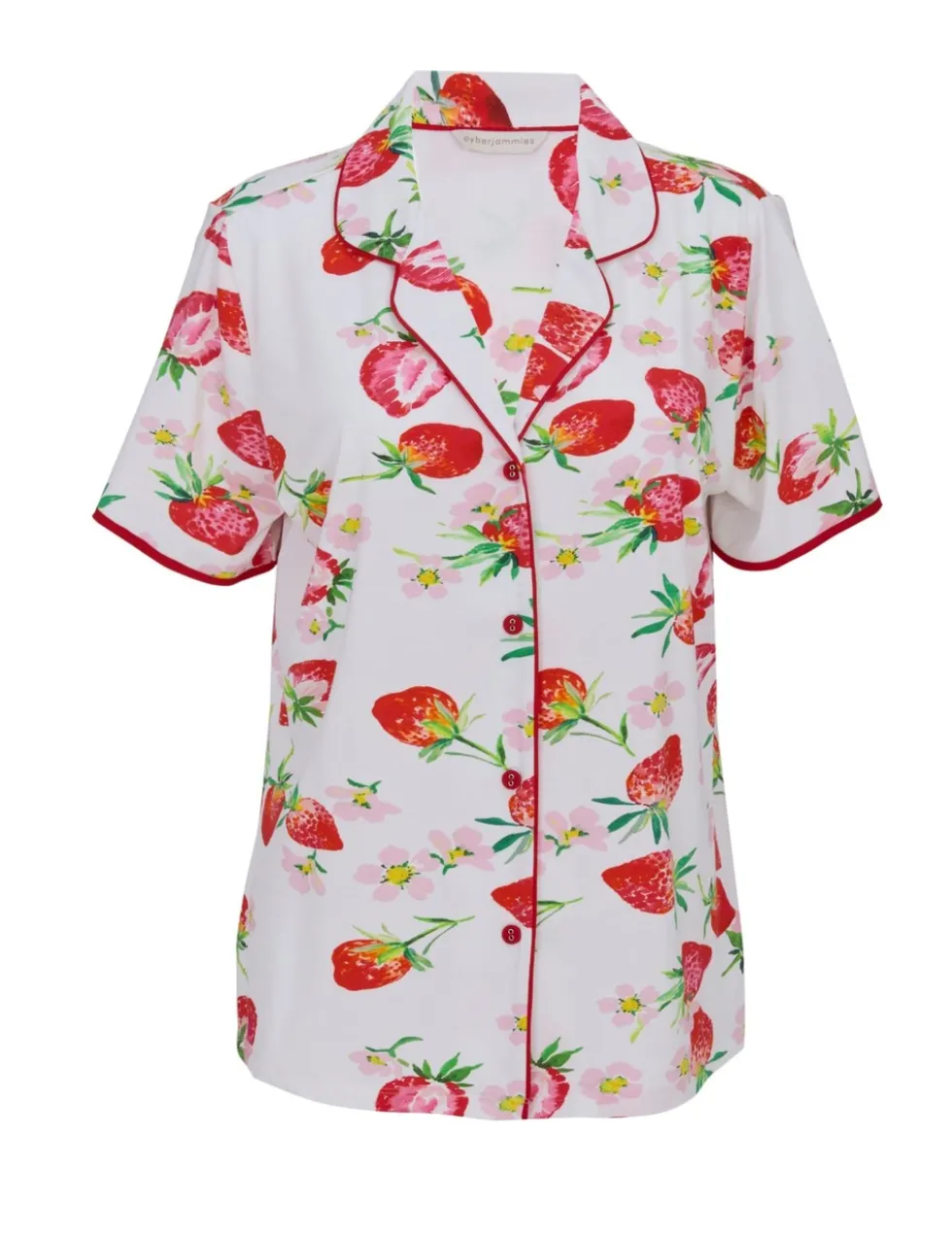 Cotton Modal Strawberry Pyjama Top