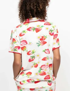 Cotton Modal Strawberry Pyjama Top