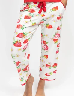 Cotton Modal Strawberry Print Pyjama Bottoms