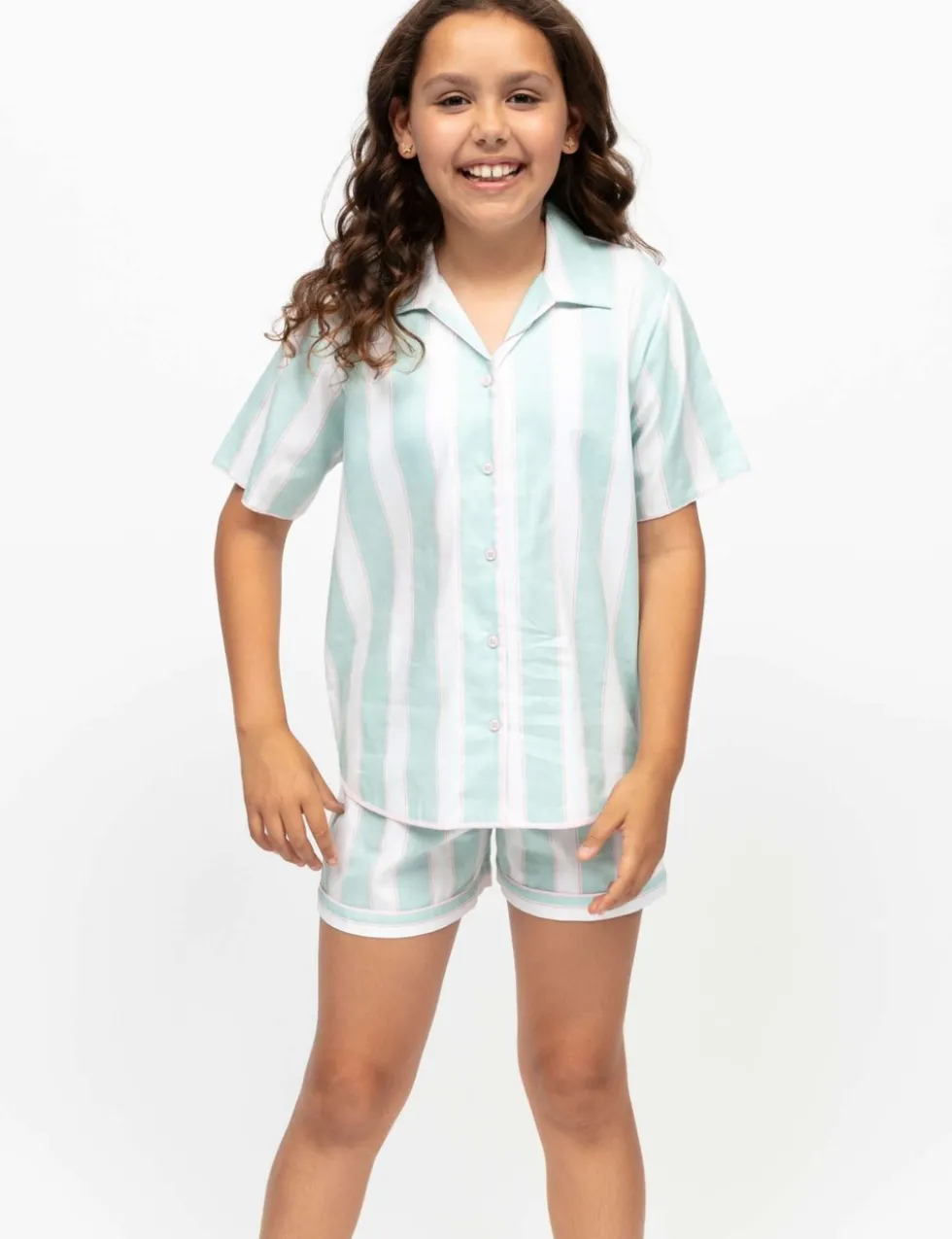 Cotton Modal Striped Pyjamas (2-13 Yrs)