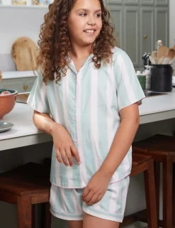 Cotton Modal Striped Pyjamas (2-13 Yrs)
