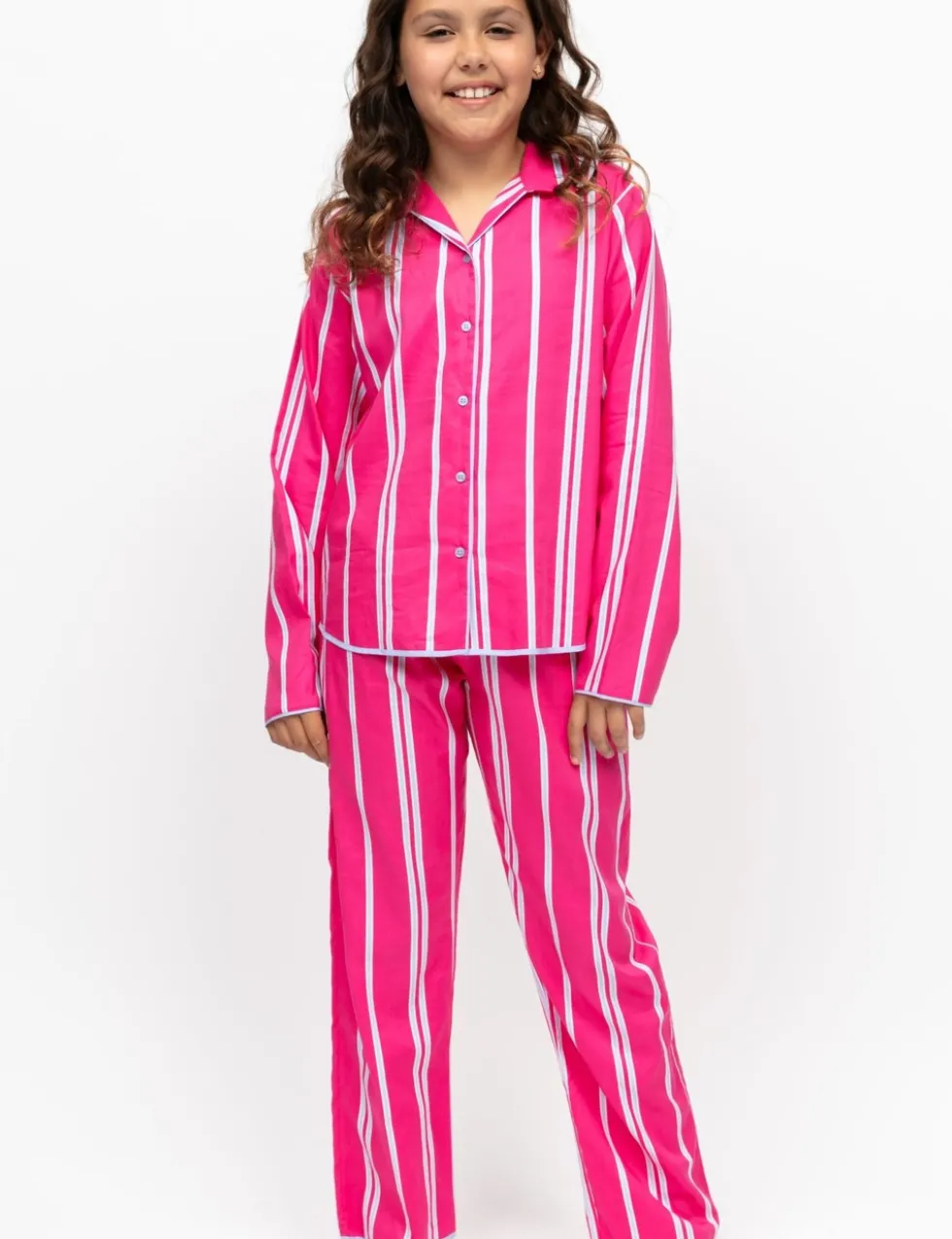 Cotton Modal Striped Pyjamas (2-13 Yrs)