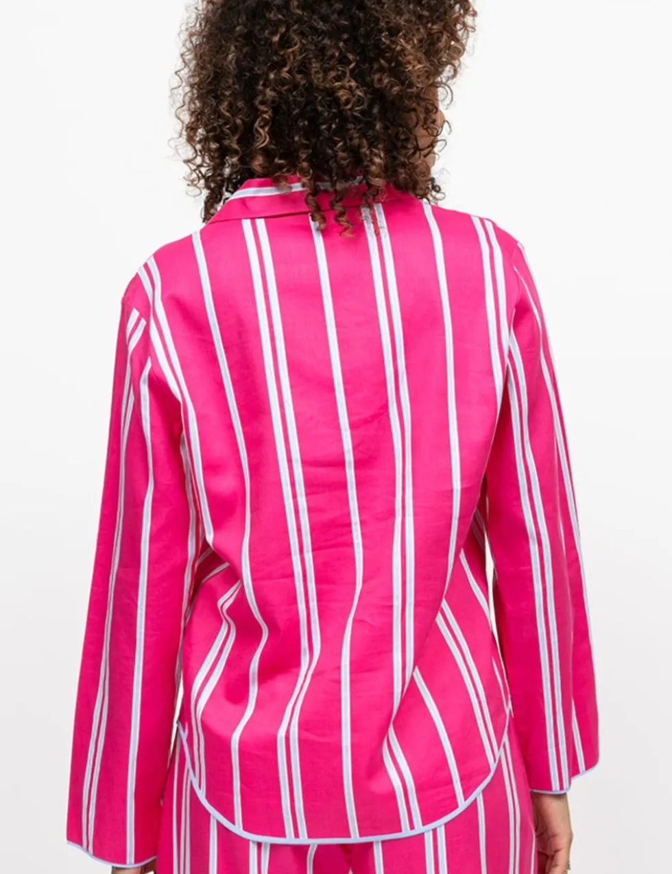 Cotton Modal Striped Revere Pyjama Top