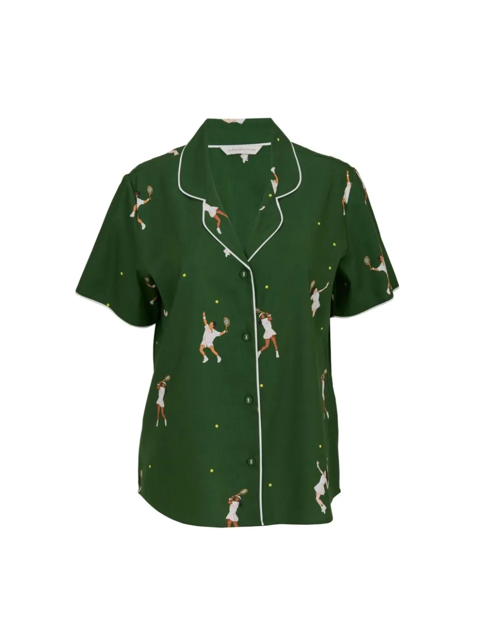 Cotton Modal Tennis Print Pyjama Top