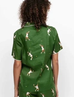 Cotton Modal Tennis Print Pyjama Top