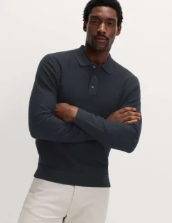 Cotton Modal Textured Polo Shirt