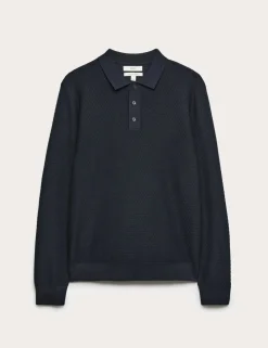 Cotton Modal Textured Polo Shirt