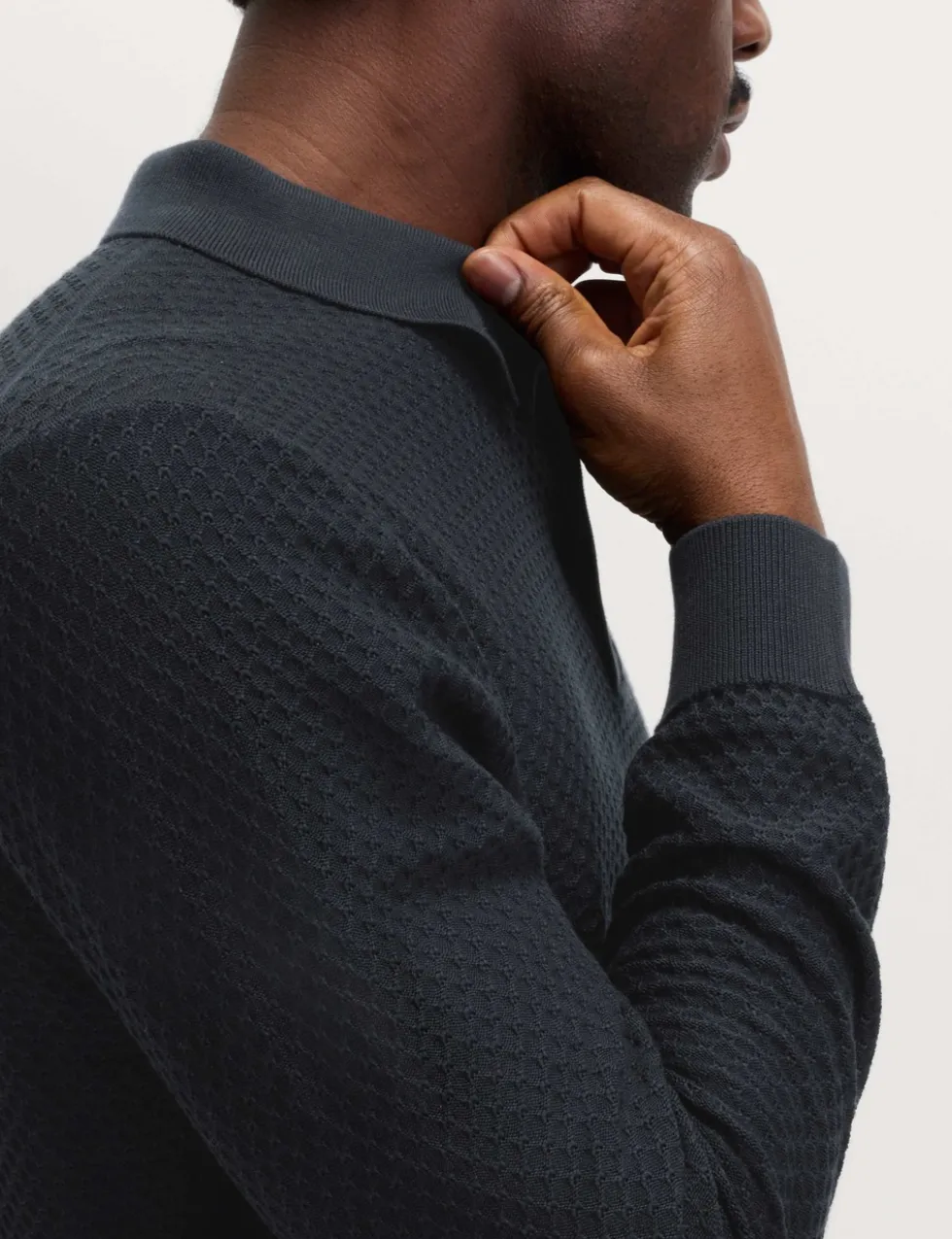 Cotton Modal Textured Polo Shirt