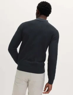Cotton Modal Textured Polo Shirt