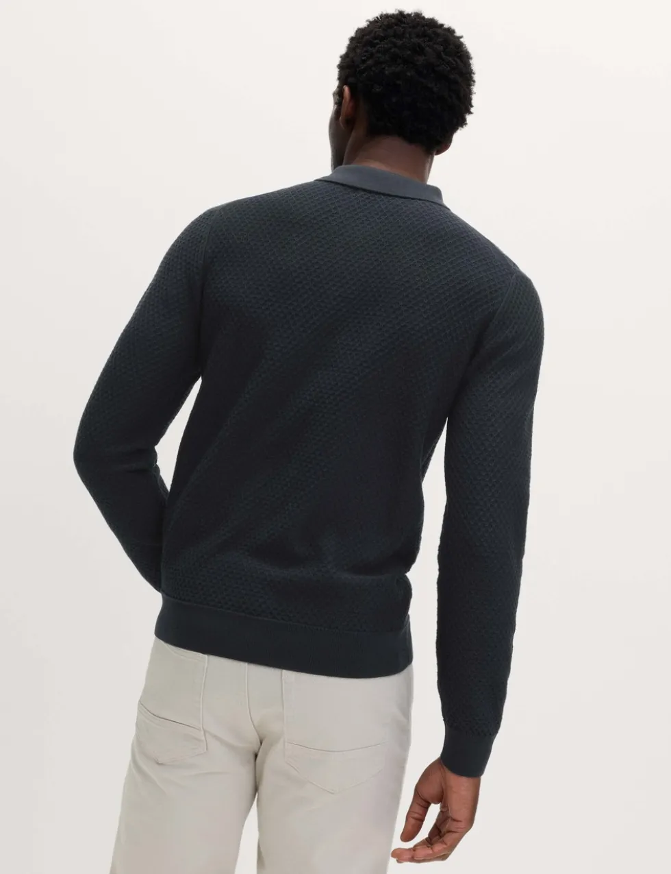 Cotton Modal Textured Polo Shirt