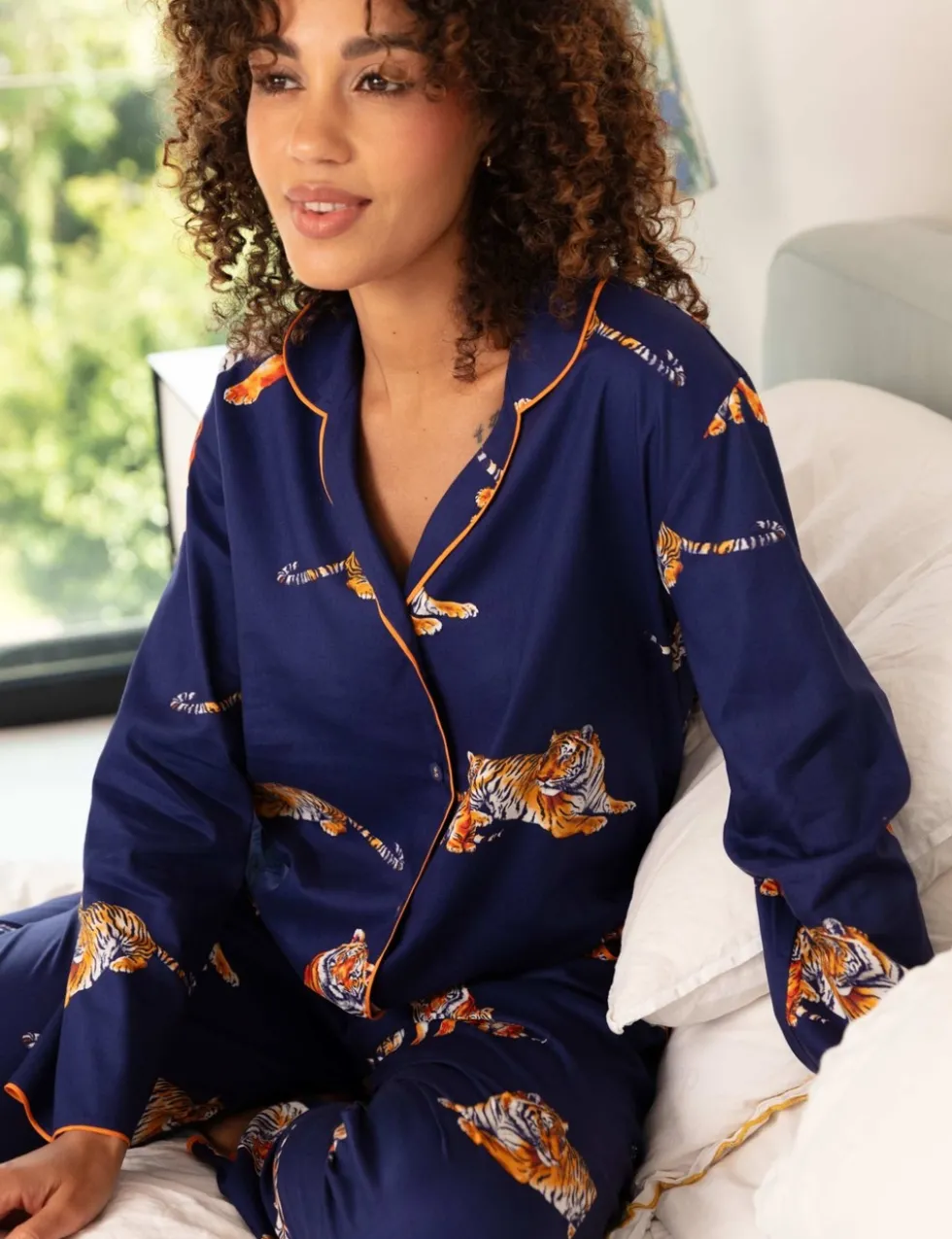Cotton Modal Tiger Print Pyjama Bottoms