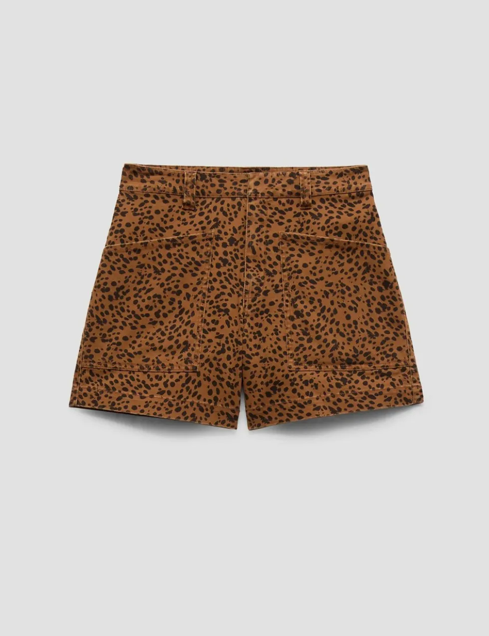 Cotton Rich Animal Print High Waisted Shorts