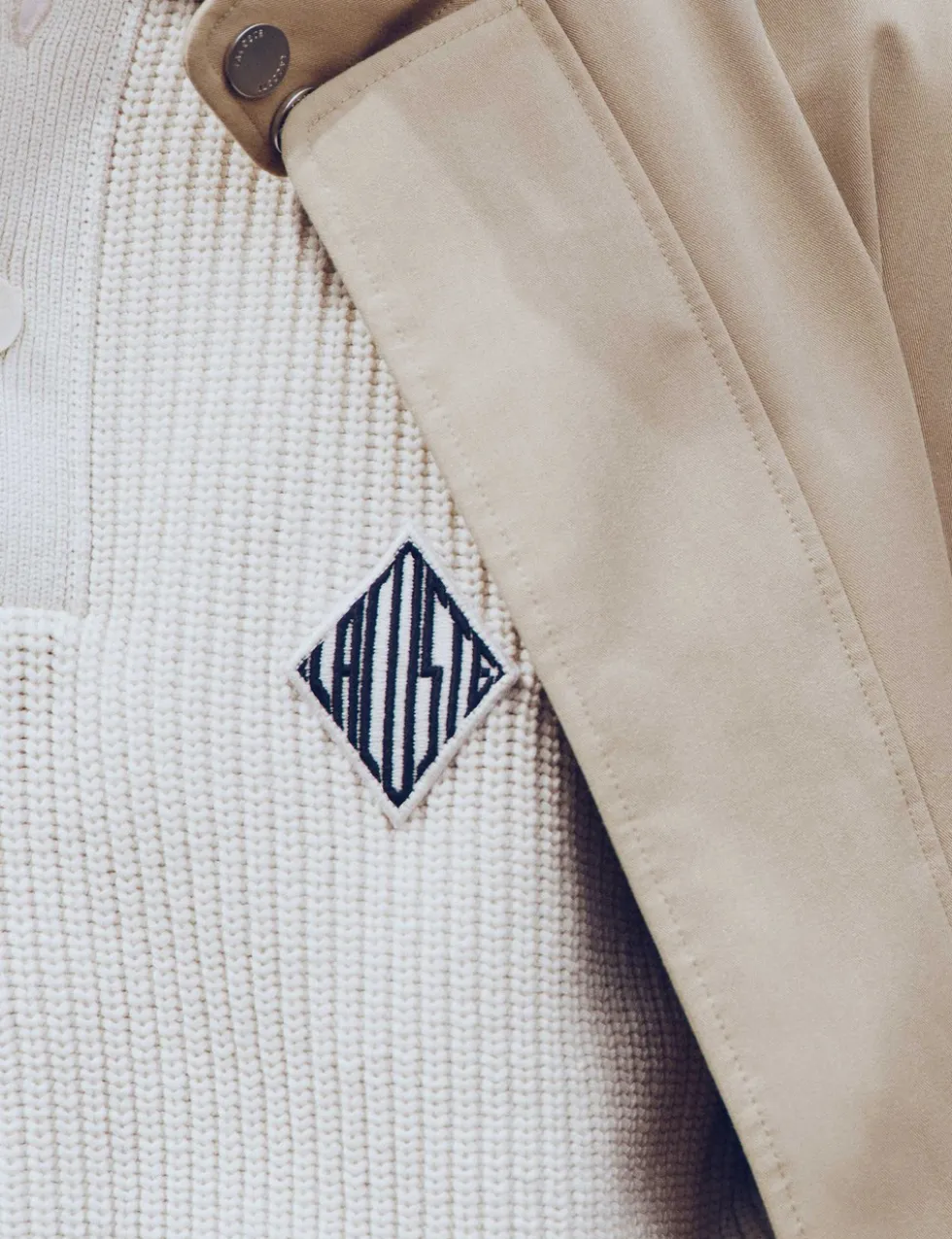 Cotton Rich Badge Detail Polo Neck Jumper