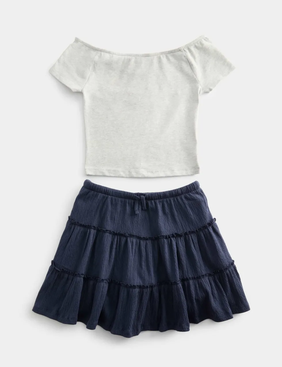 Cotton Rich Bardot Top and Skort Outfit (6-16 Yrs)