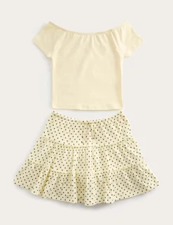 Cotton Rich Bardot Top and Skort Outfit (6-16 Yrs)