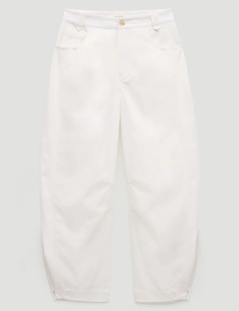 Cotton Rich Barrel Leg Ankle Grazer Trousers