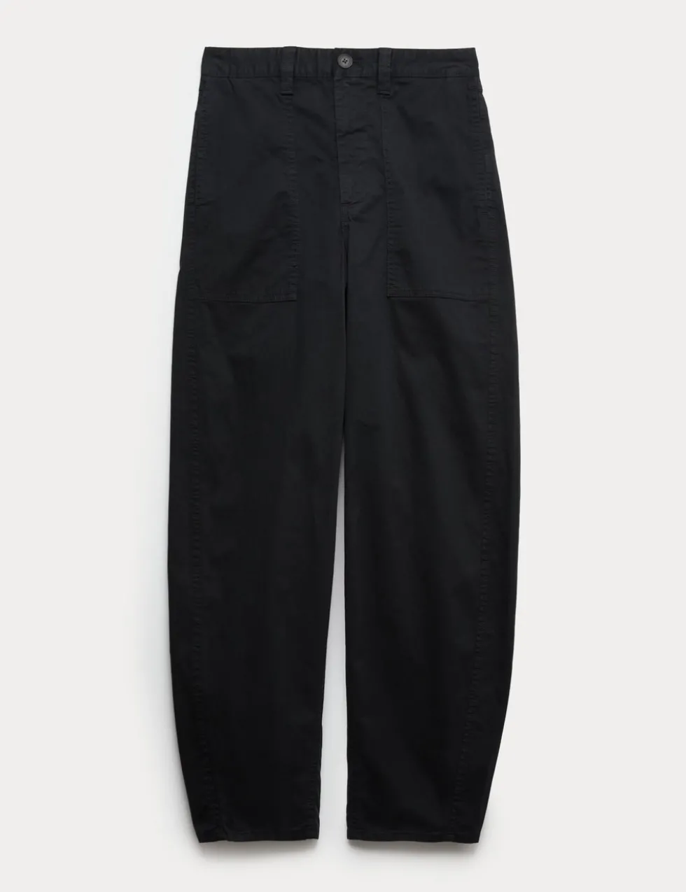 Cotton Rich Barrel Leg Trousers