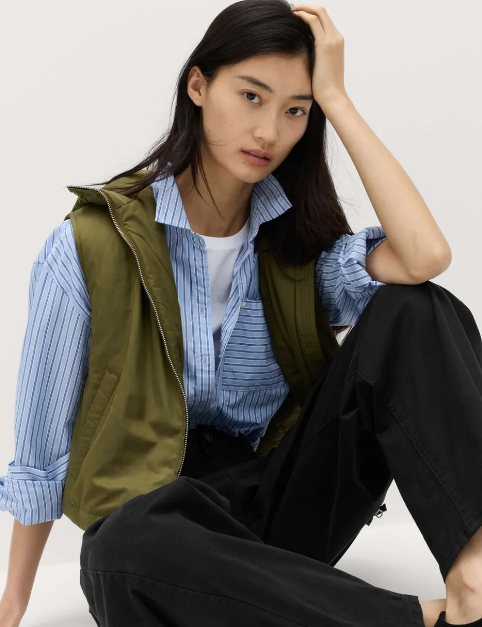 Cotton Rich Barrel Leg Trousers