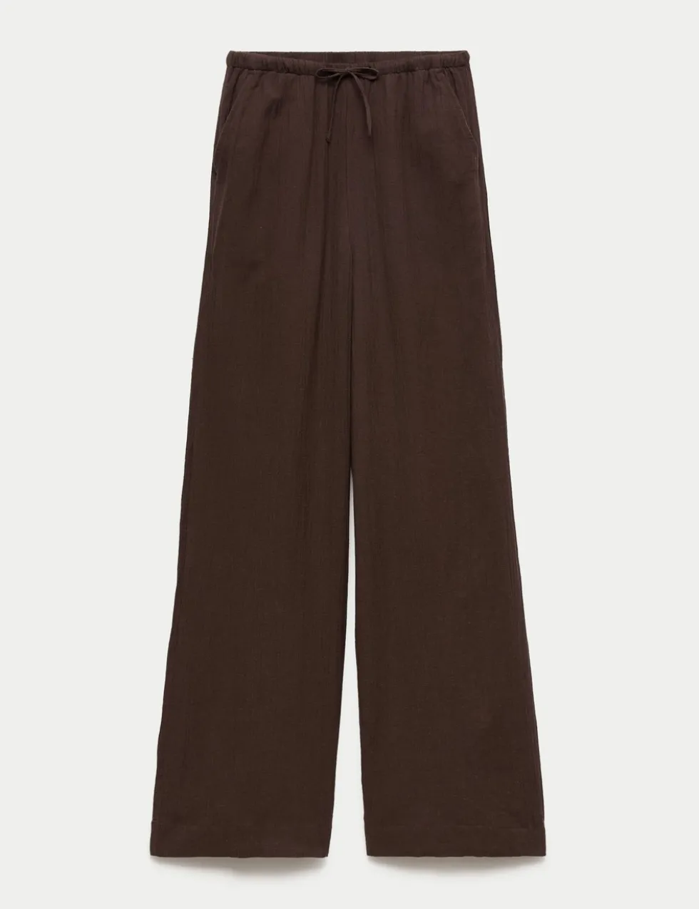 Cotton Rich Beach Trousers with Linen