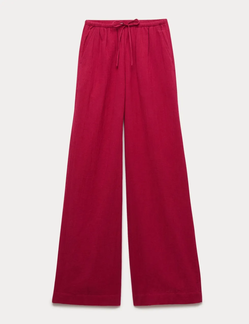 Cotton Rich Beach Trousers with Linen