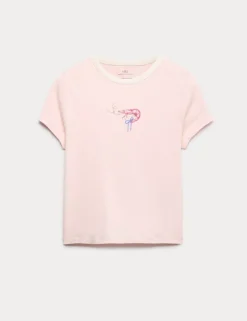 Cotton Rich Beaded Graphic T-Shirt (6-16 Yrs)