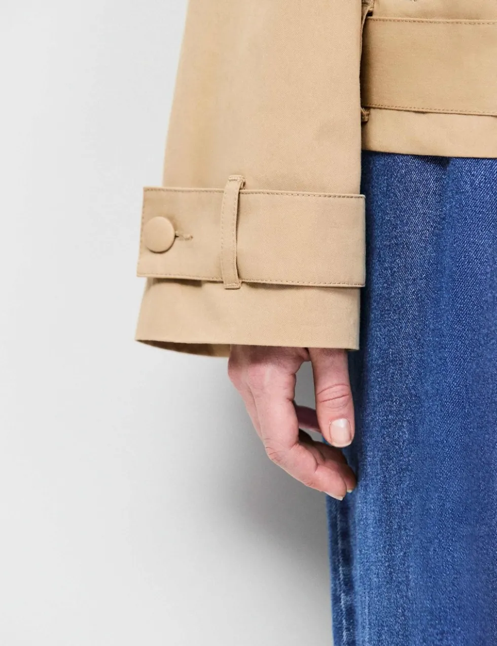 Cotton Rich Belted Cropped Trench Coat
