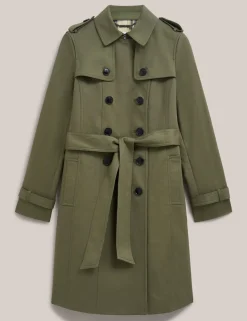 Cotton Rich Belted Longline Trench Coat