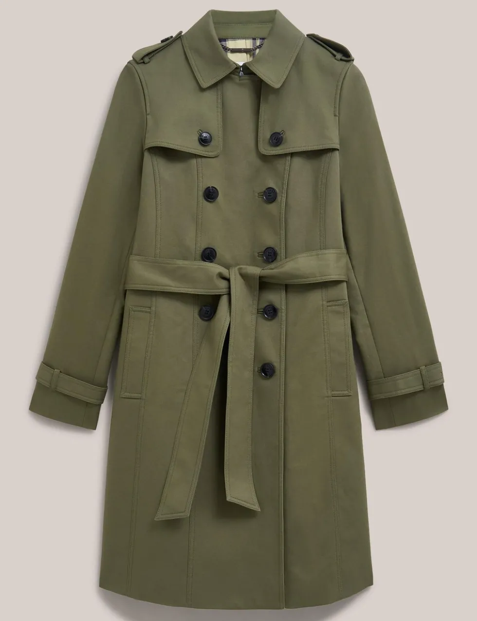Cotton Rich Belted Longline Trench Coat