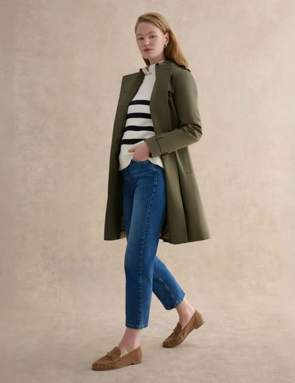 Cotton Rich Belted Longline Trench Coat