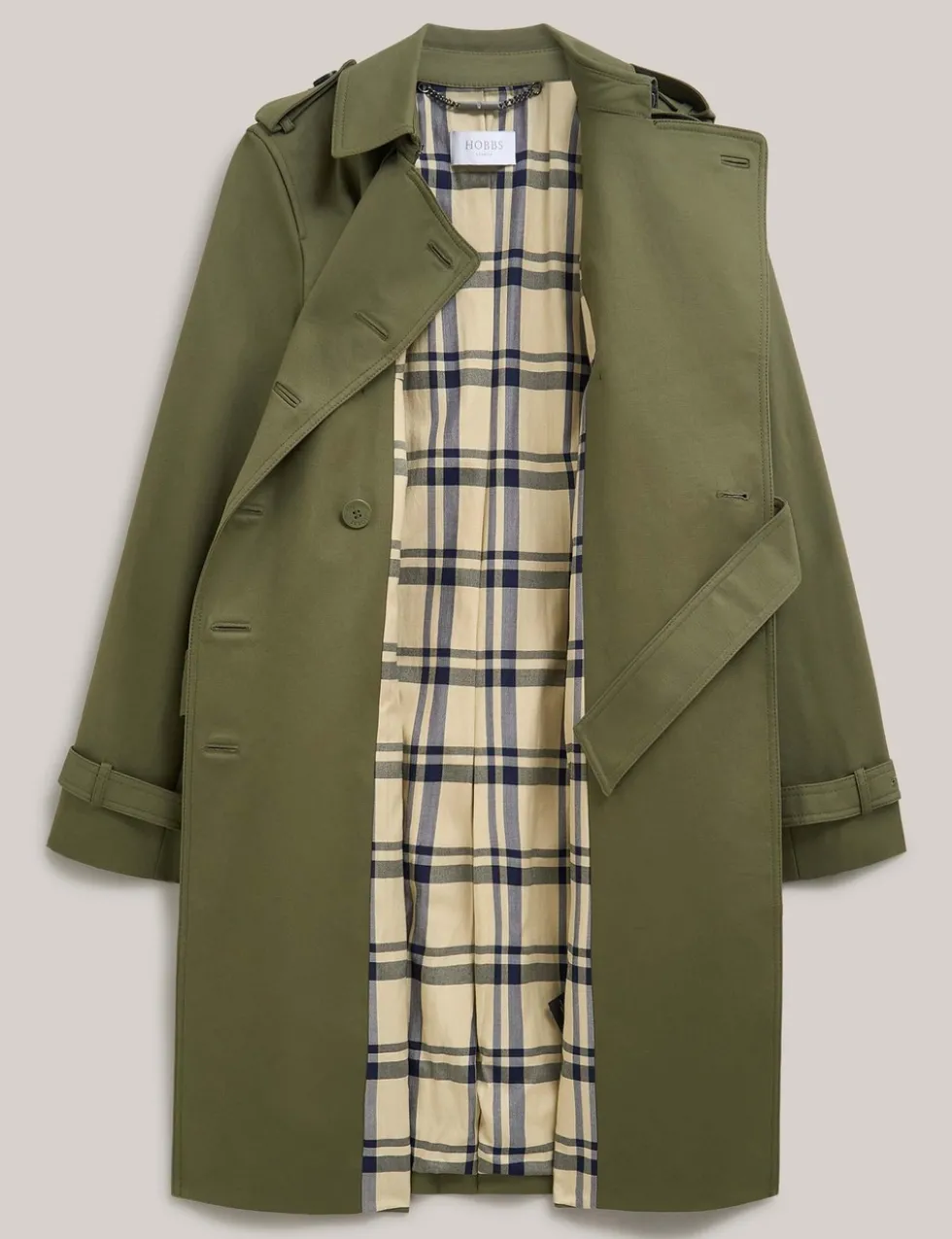 Cotton Rich Belted Longline Trench Coat