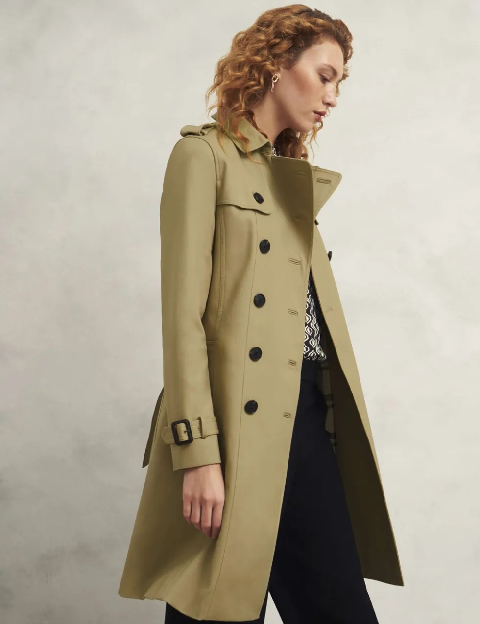 Cotton Rich Belted Longline Trench Coat