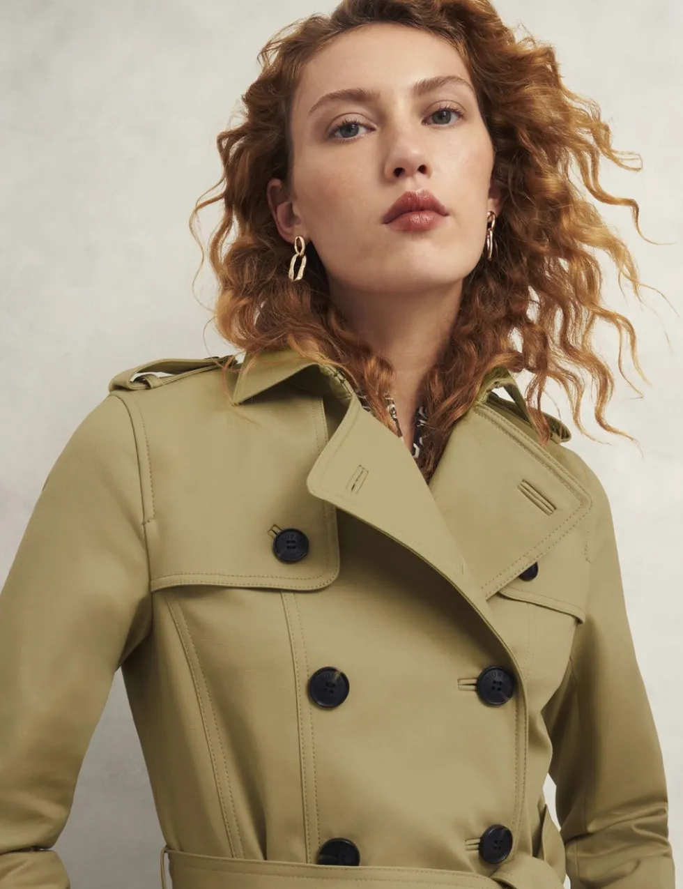 Cotton Rich Belted Longline Trench Coat