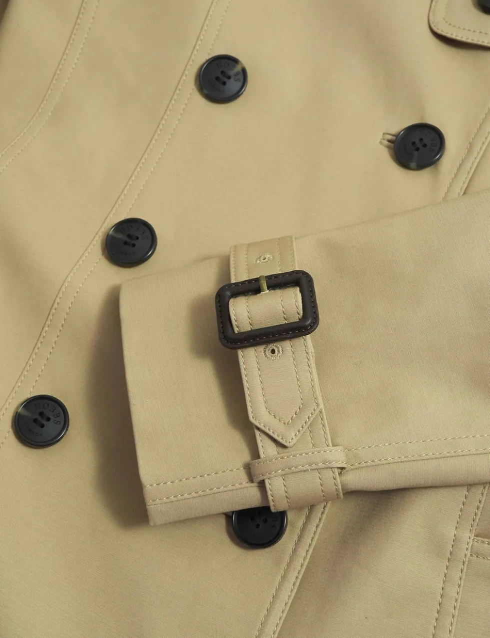 Cotton Rich Belted Longline Trench Coat