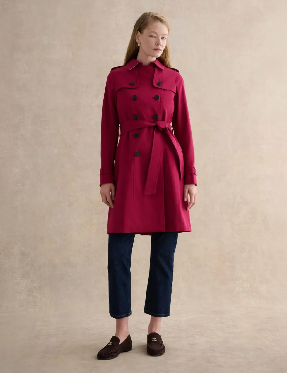 Cotton Rich Belted Longline Trench Coat