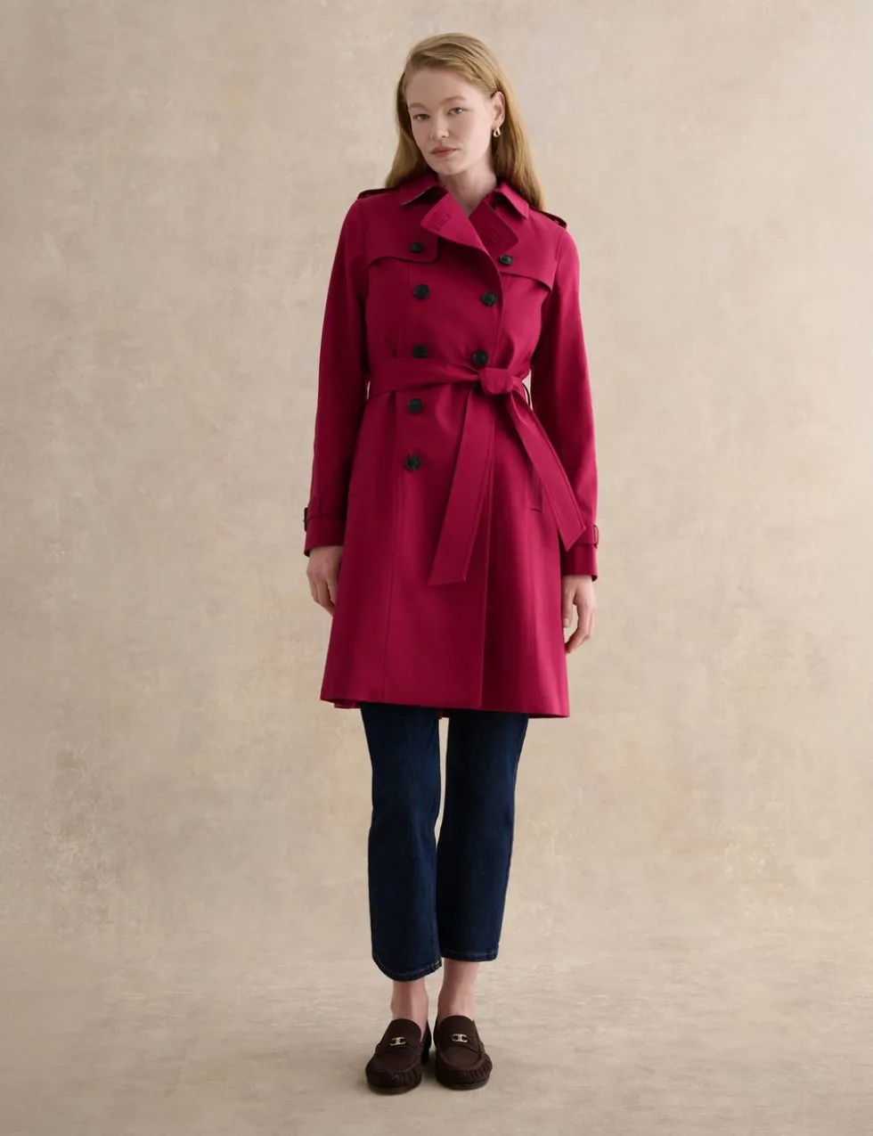 Cotton Rich Belted Longline Trench Coat