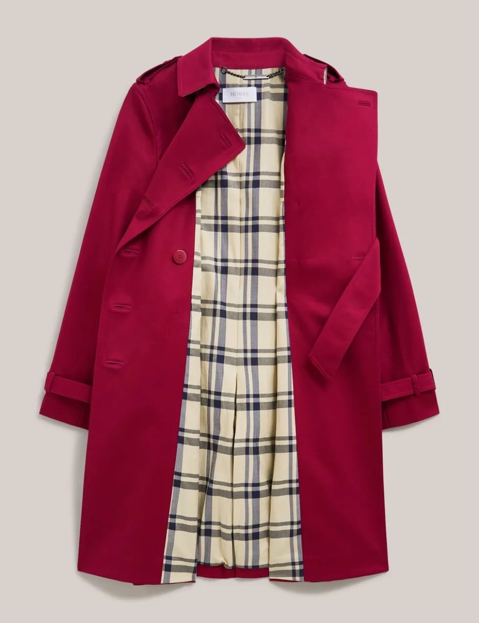 Cotton Rich Belted Longline Trench Coat