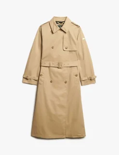 Cotton Rich Belted Longline Trench Coat