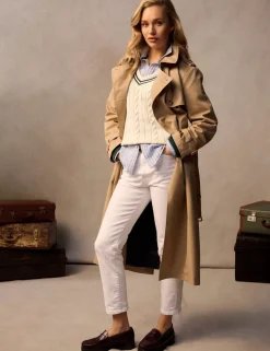 Cotton Rich Belted Longline Trench Coat